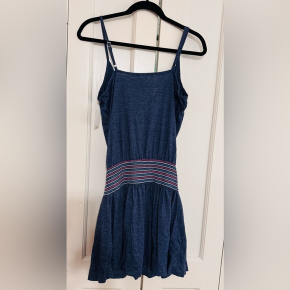 Soluna Swim Sunset Smocked Dress Coverup in Navy - Picture 5 of 5
